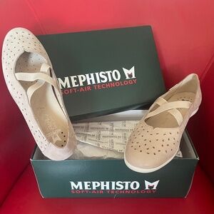 Mephisto Karla Perf Ballet Flat Nubuc Walking Shoe with Soft-Air Technology
